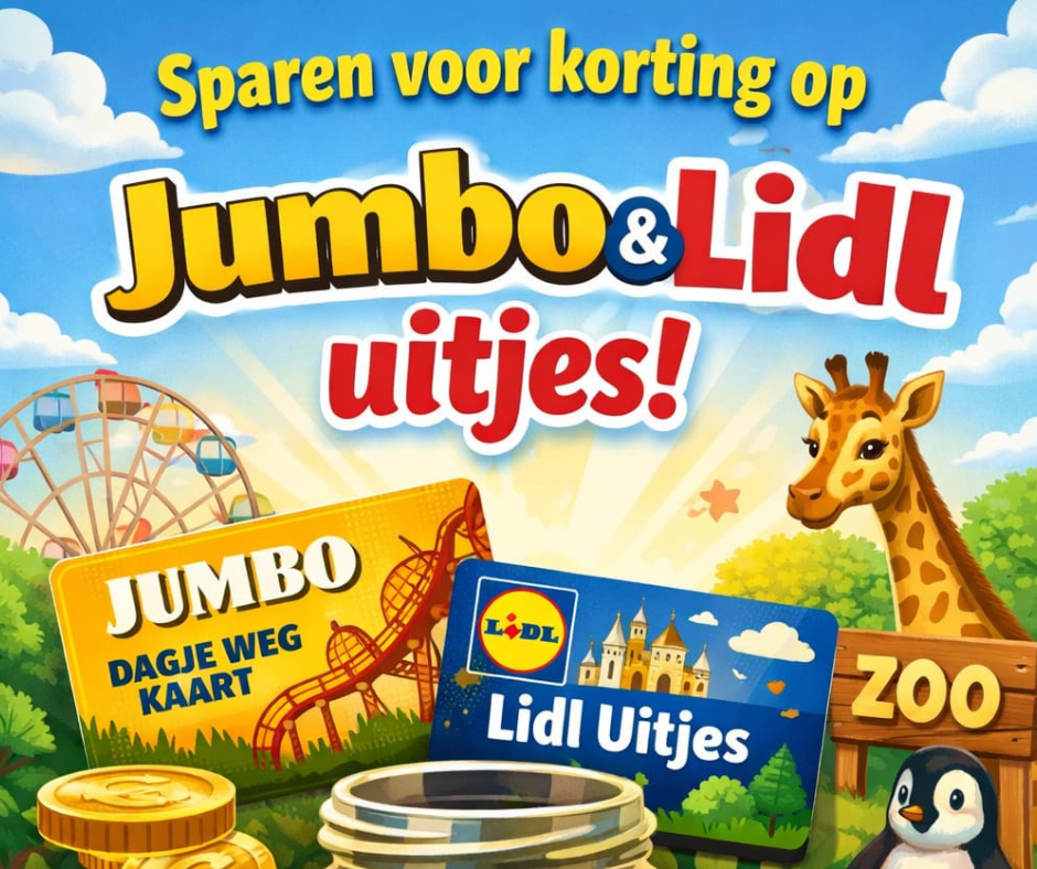 Sparen voor korting op Jumbo en Lidl-uitjes